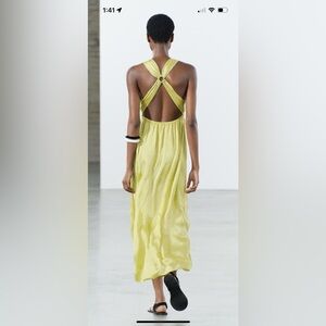 Zara dress  cross strap midi dress ZW COLLECTION